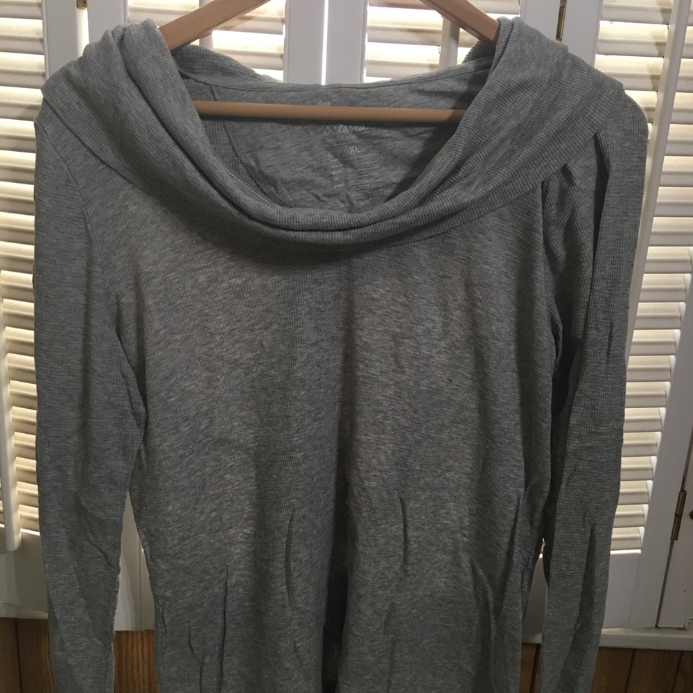 gap cowl neck thermal long sleeve shirt